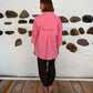 Luna shirt shoot for the stars - pink med grøn skrift