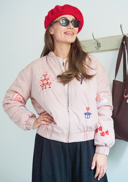 Mi Amore Bomber Jacket - Rosa