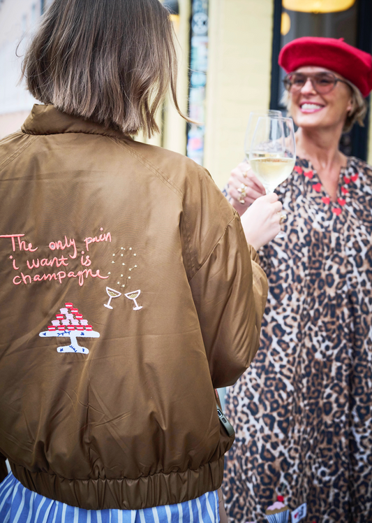 Mi Amore Bomber Jacket - Brown