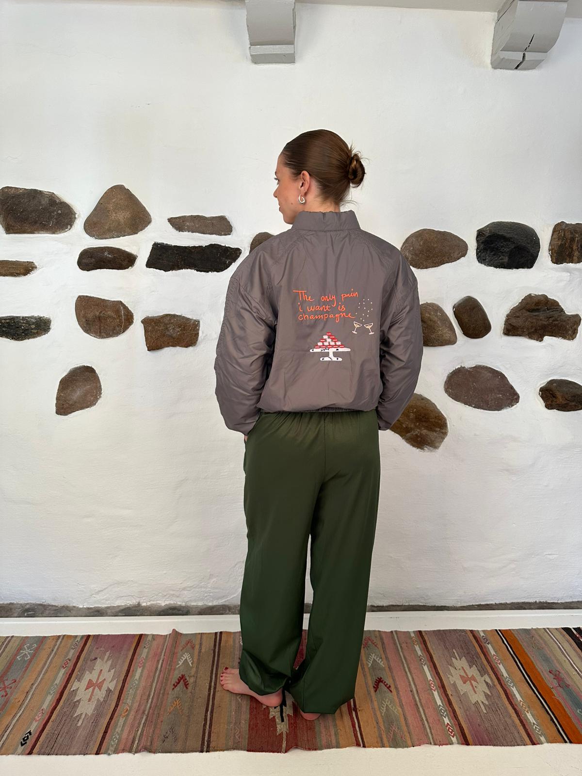 Mi Amore Bomber Jacket - Grey