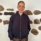Lobster bomber jacket - navy blue
