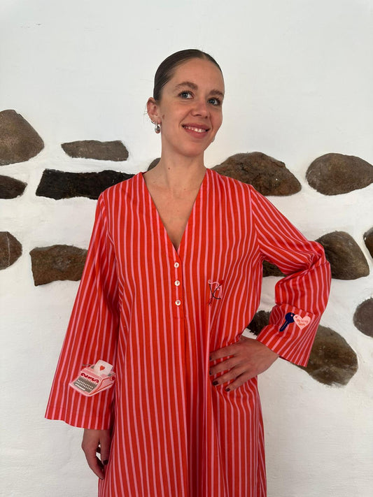 Ulrikke dress short - Pink/red