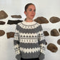 Icelandic knit - grey and white S/M