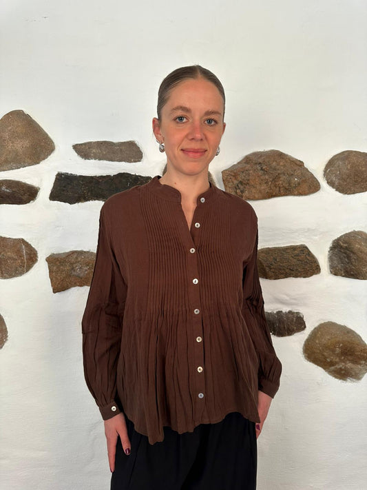 Paula shirt - brown S/M