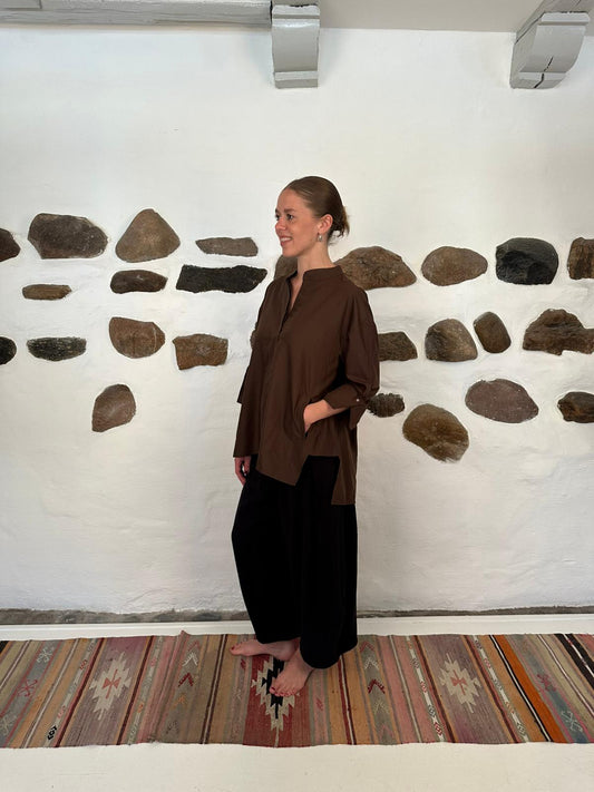 Luna shirt - plain brown