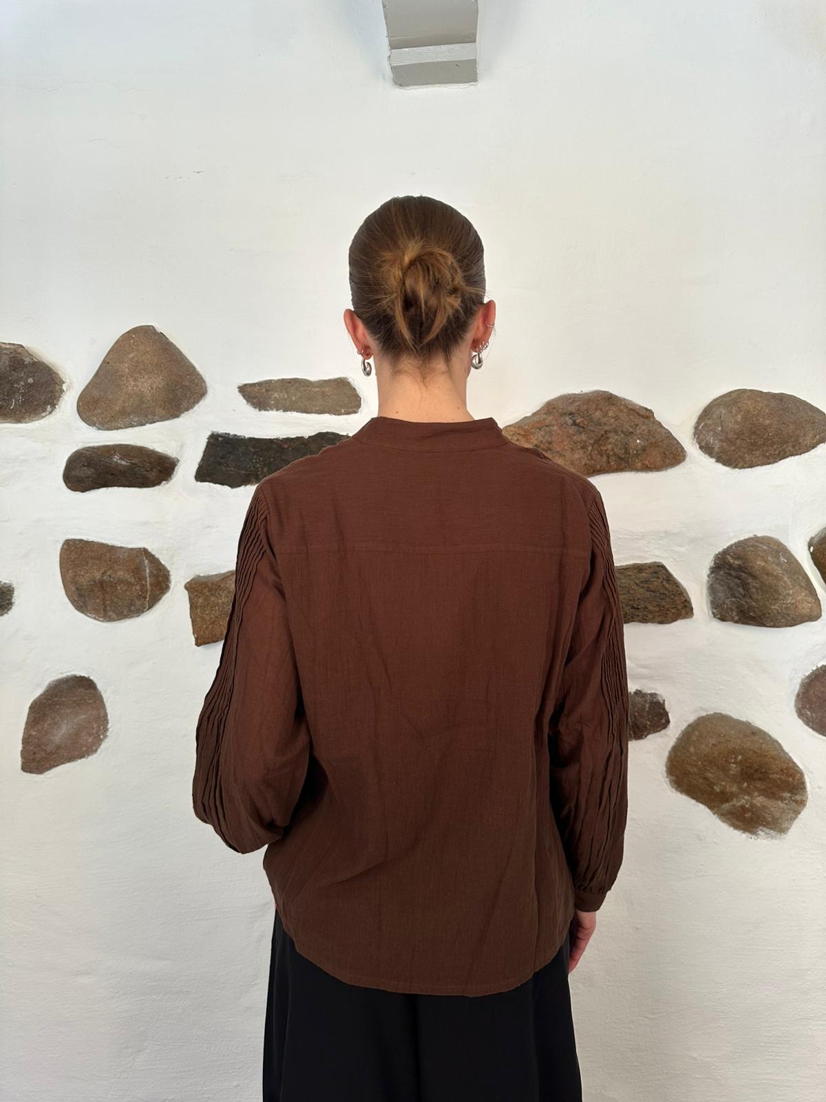 Paula shirt - brown S/M