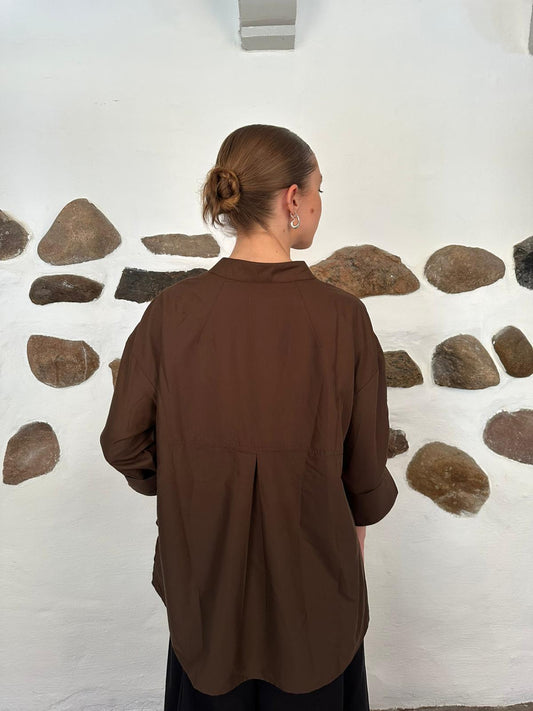 Luna shirt - plain brown