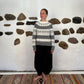 Icelandic knit - grey and white S/M