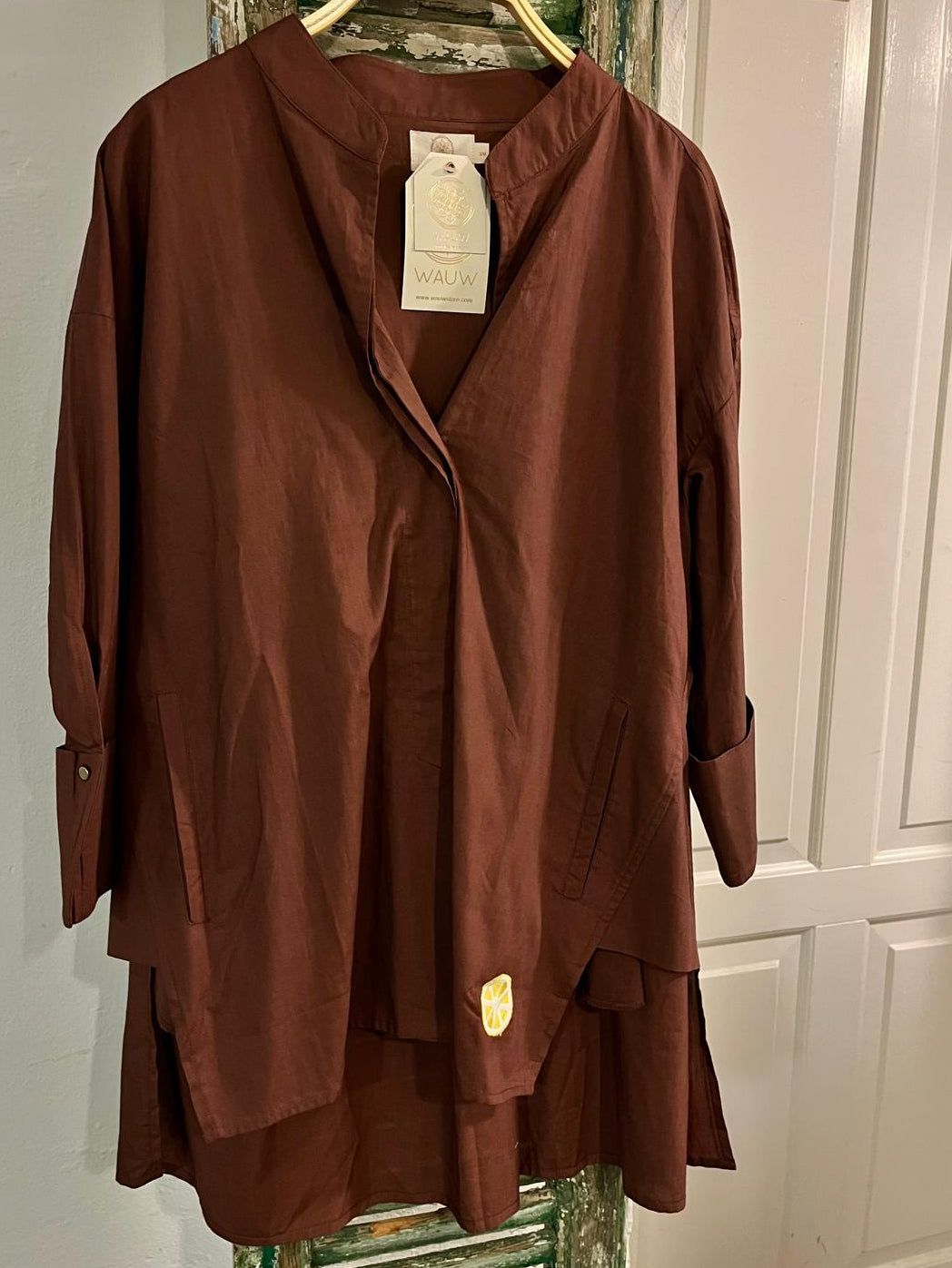 Luna Shirt Lemon - Brown