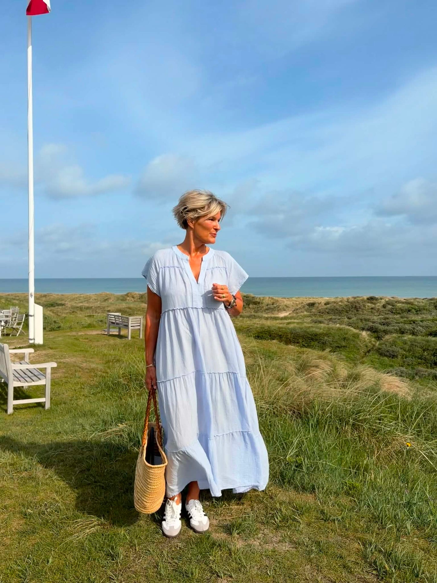 Ubud dress - Lavendar/light blue