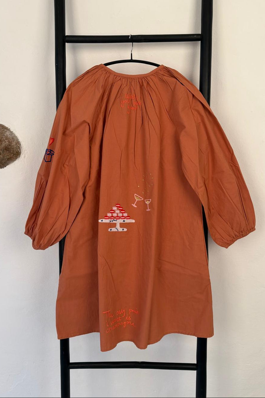 The Champagne Tunic Dress - Amber Brown