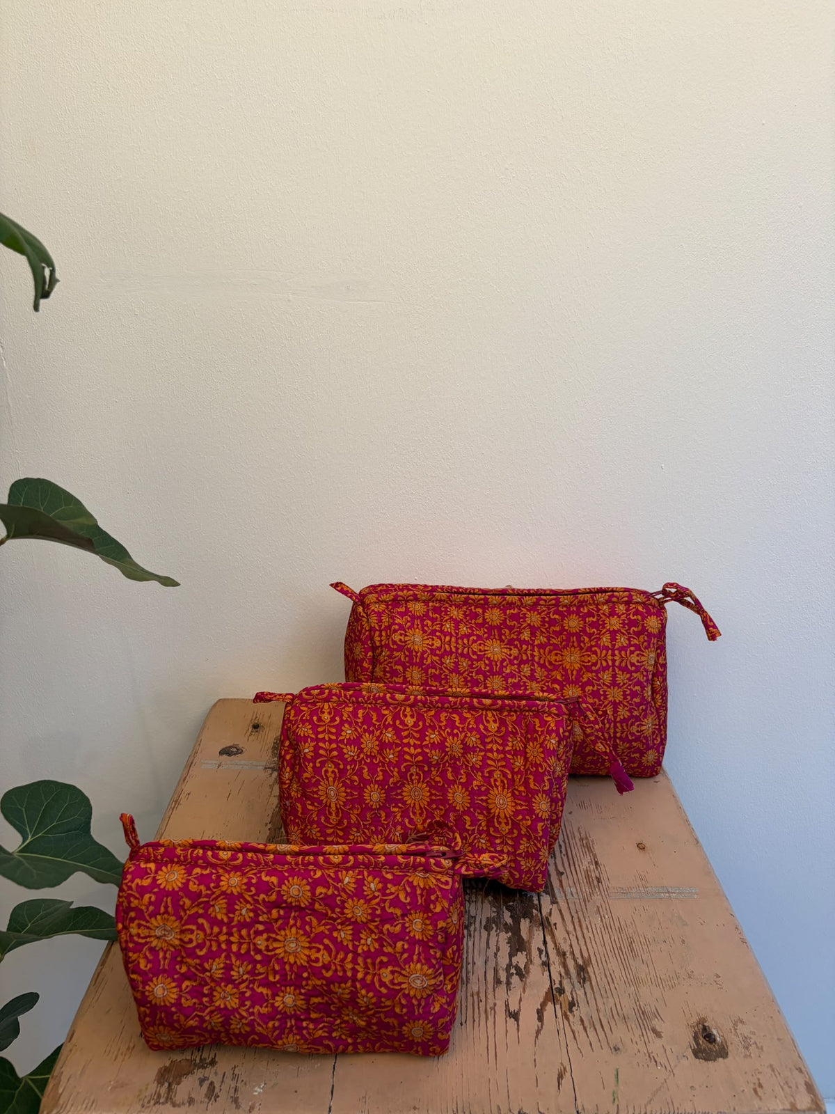 Cosmetic bag set silk - 5166