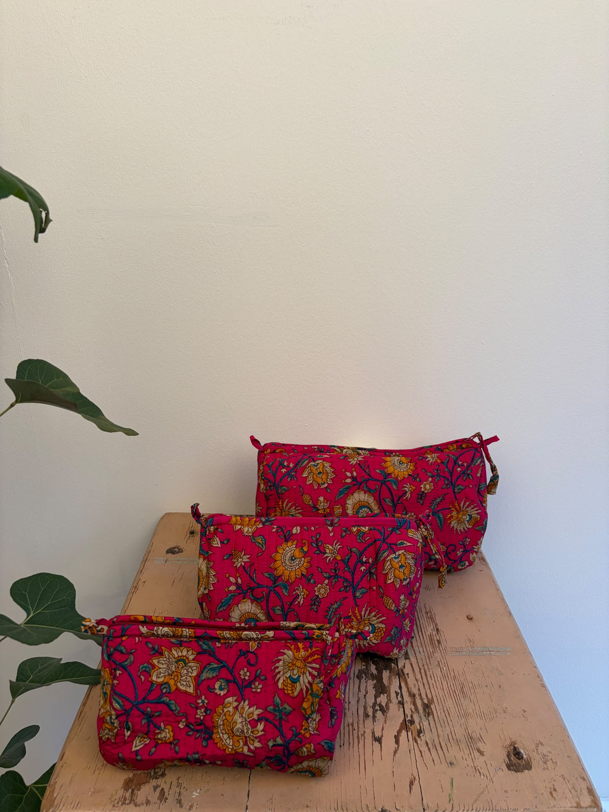 Cosmetic bag set silk - 5173
