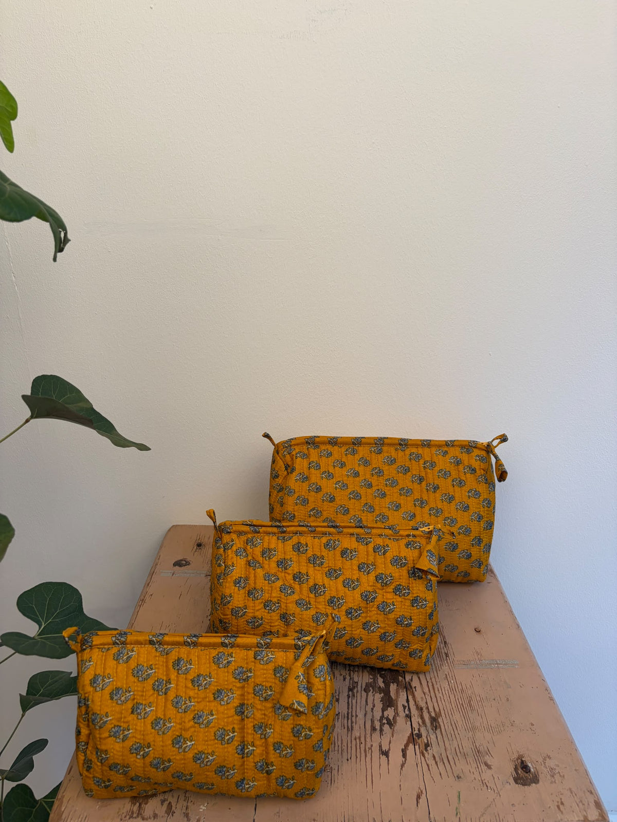 Cosmetic bag set silk - 5174