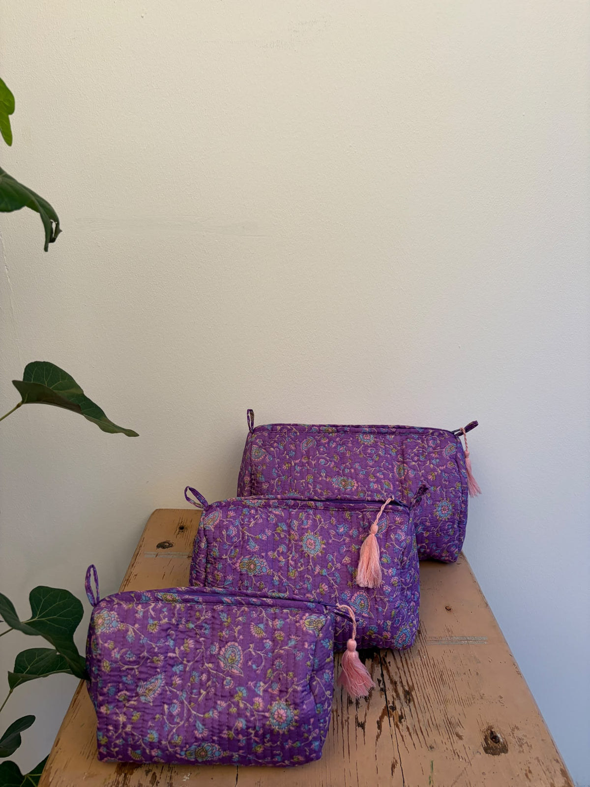 Cosmetic bag set silk - 5175