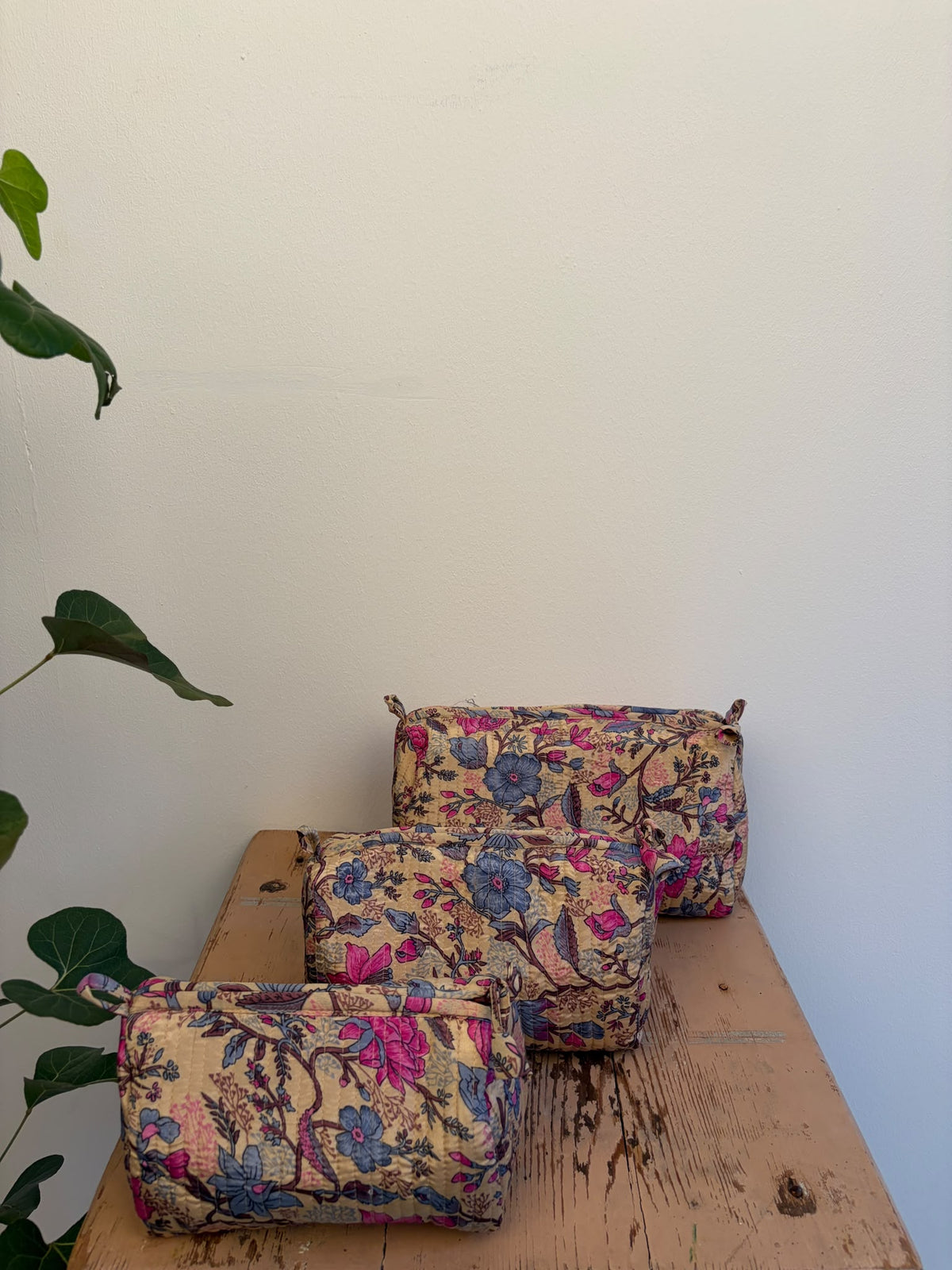 Cosmetic bag set silk - 5179