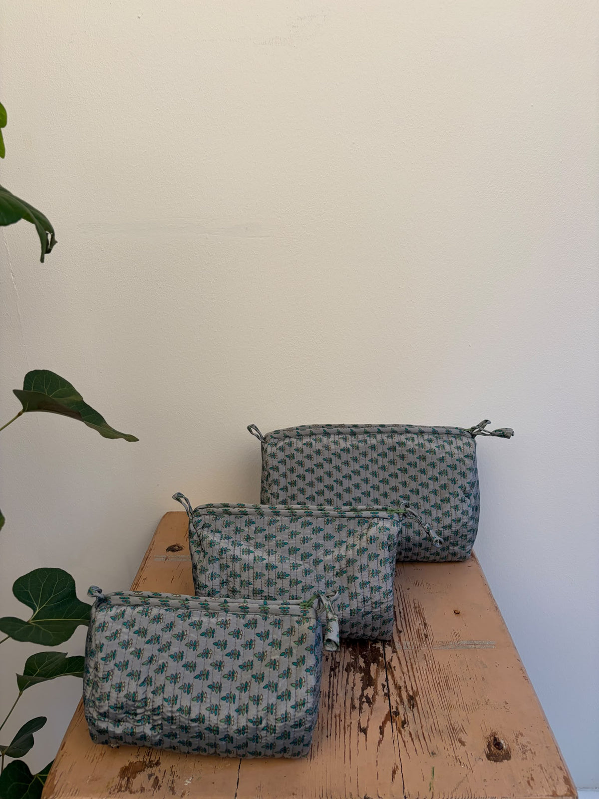 Cosmetic bag set silk - 5182