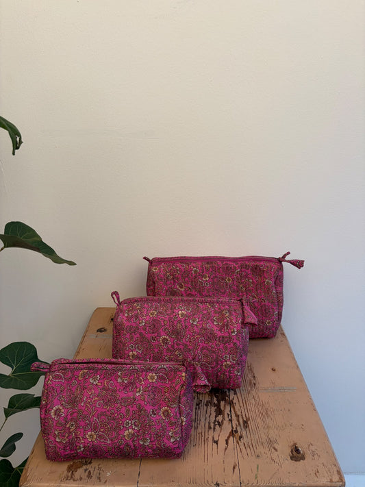 Cosmetic bag set silk - 5183