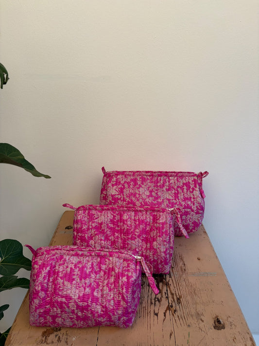 Cosmetic bag set silk - 5184