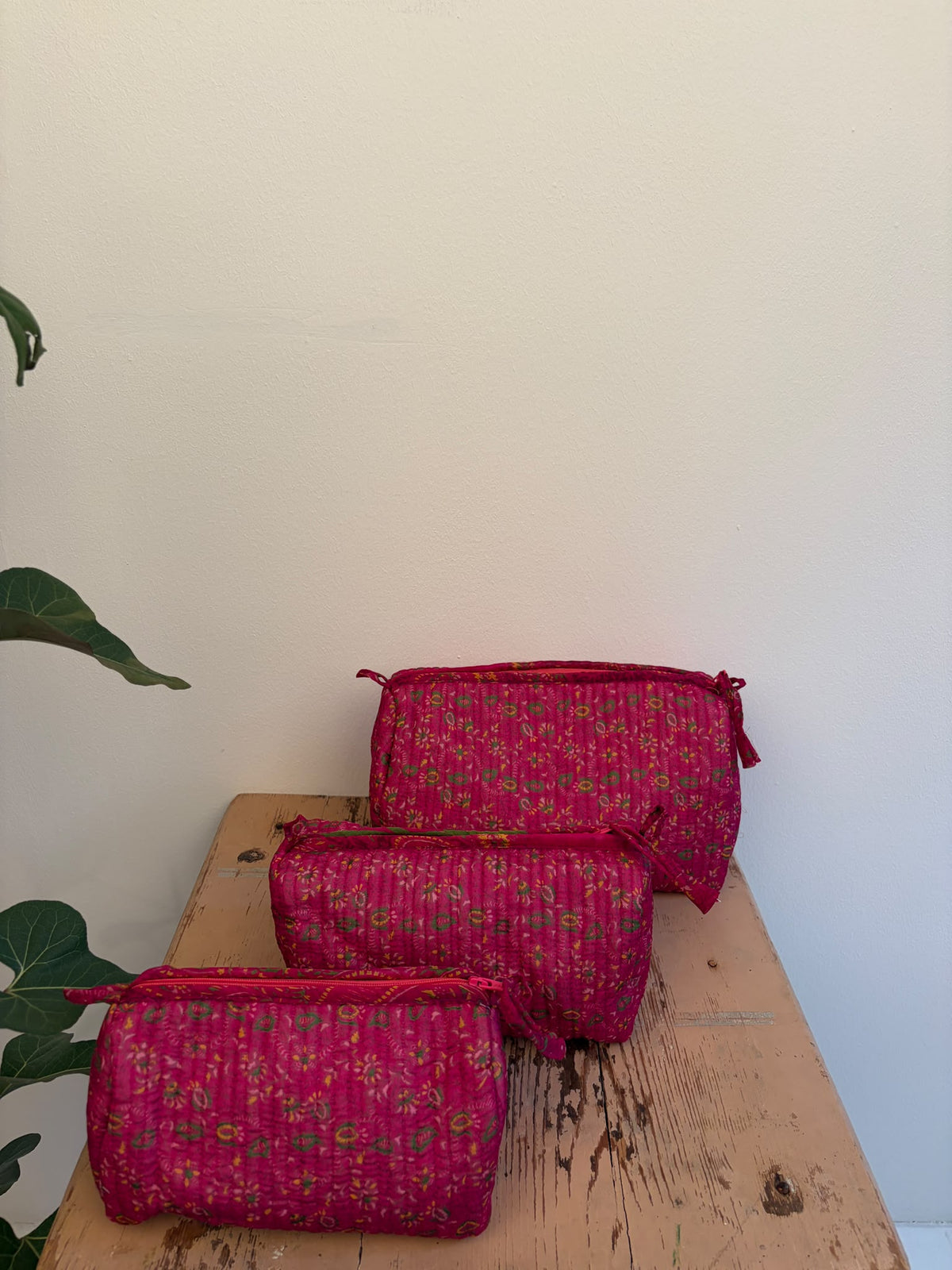 Cosmetic bag set silk - 5185