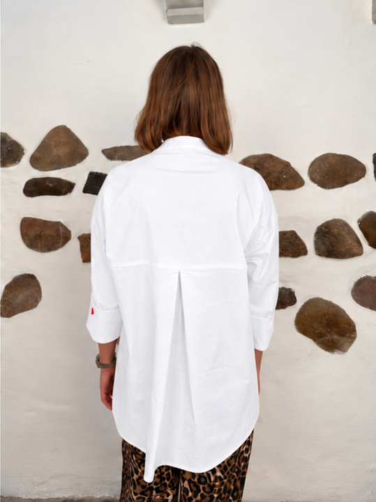 Luna shirt We care about you - Paper white
