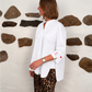 Luna shirt We care about you - Paper white