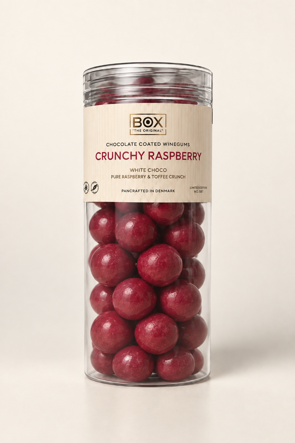 Crunchy Raspberry - Chocolate coated winegum
