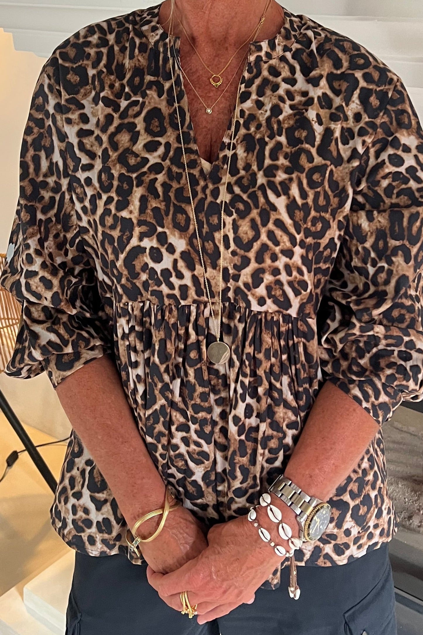 Ana Blouse - Leo (Blue)